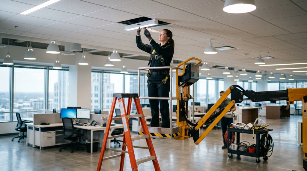What Do Commercial Lighting Services Typically Include For A Business?